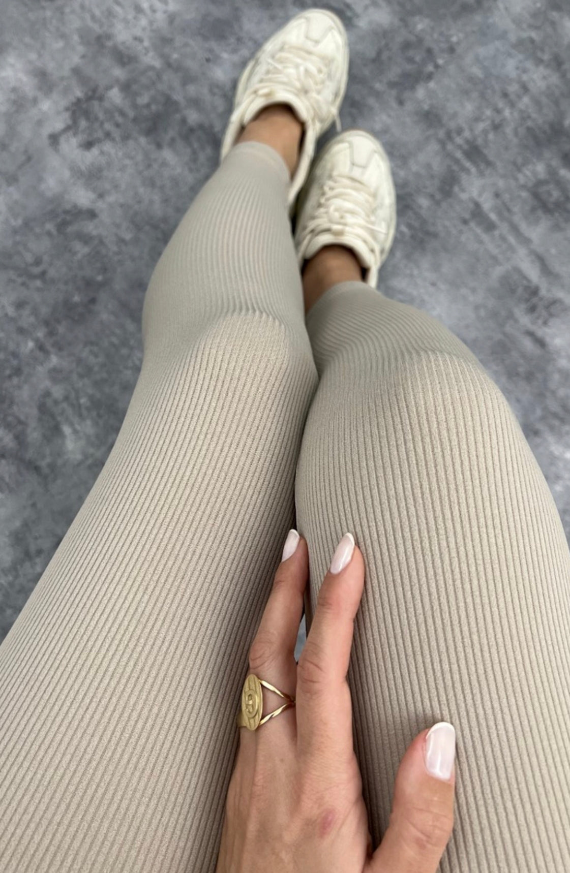 Maya - Ribbed High Waisted Leggings