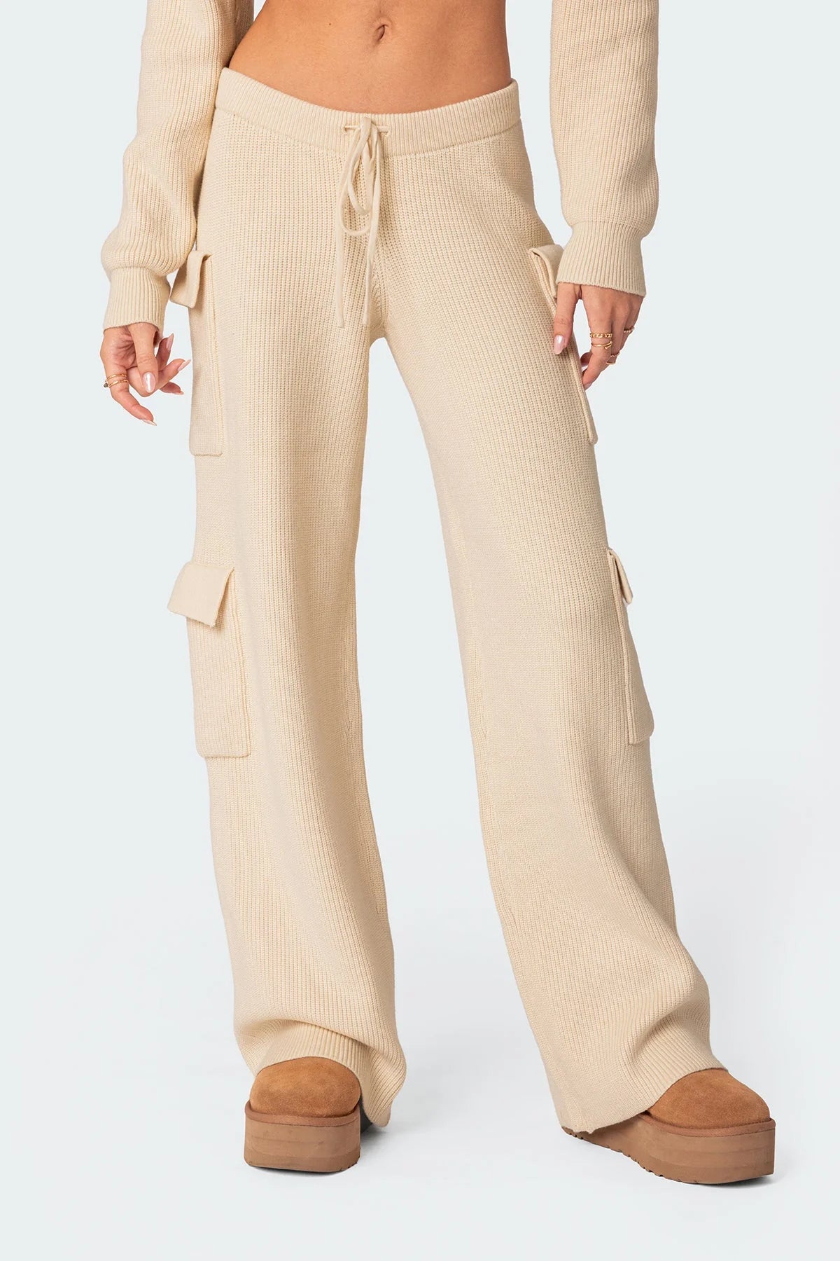 Knit Cargo Pants
