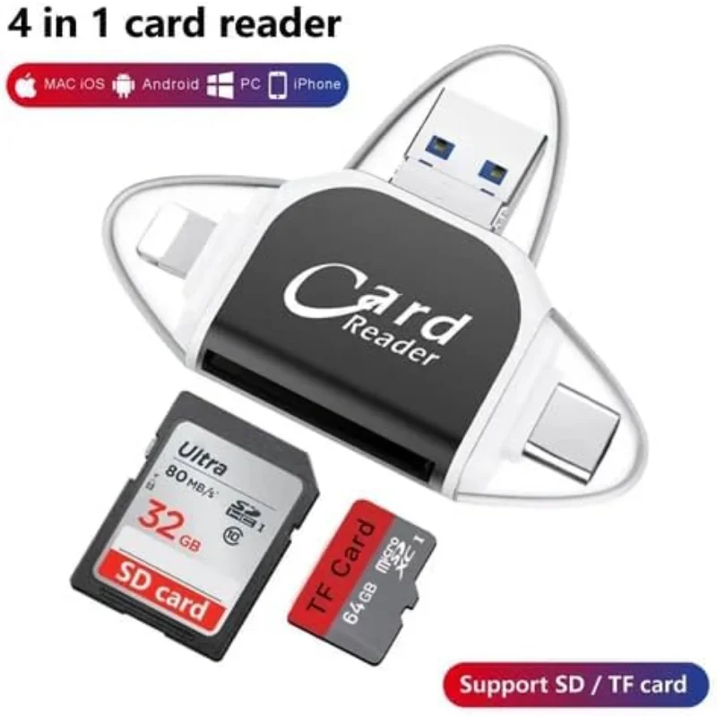 Card Reader - 4 in 1 tragbares Kartenlesegerät