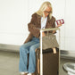 Maya suede trench coat - Mocha