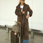 Maya suede trench coat - Mocha