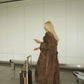 Maya suede trench coat - Mocha