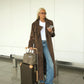 Maya suede trench coat - Mocha