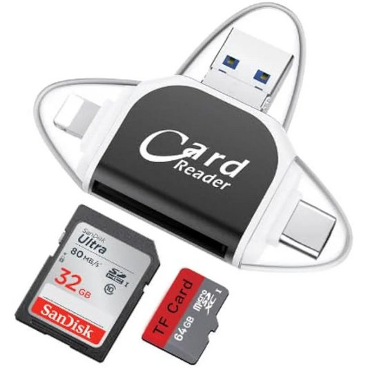 Card Reader - 4 in 1 tragbares Kartenlesegerät